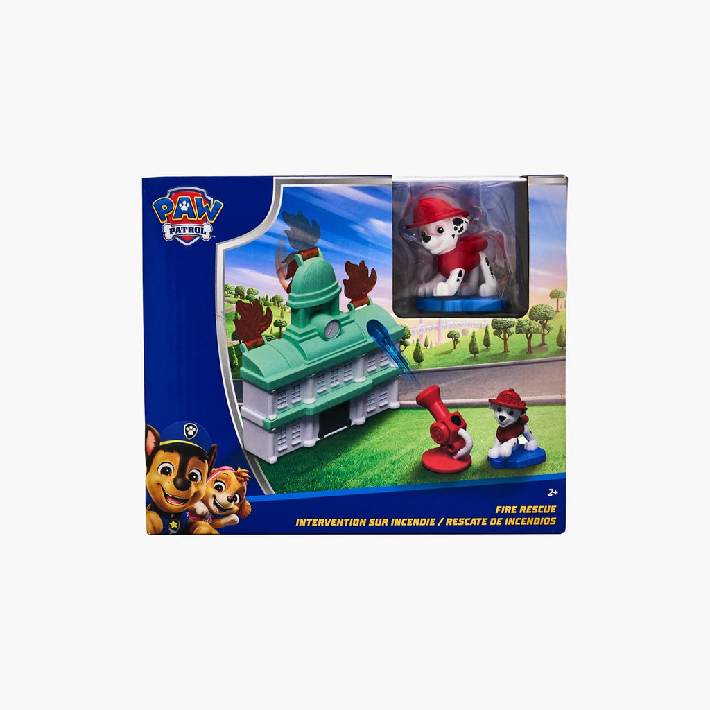 Variante Marshall: caja del mini playset Paw Patrol Rescate de Incendios con figura de Marshall