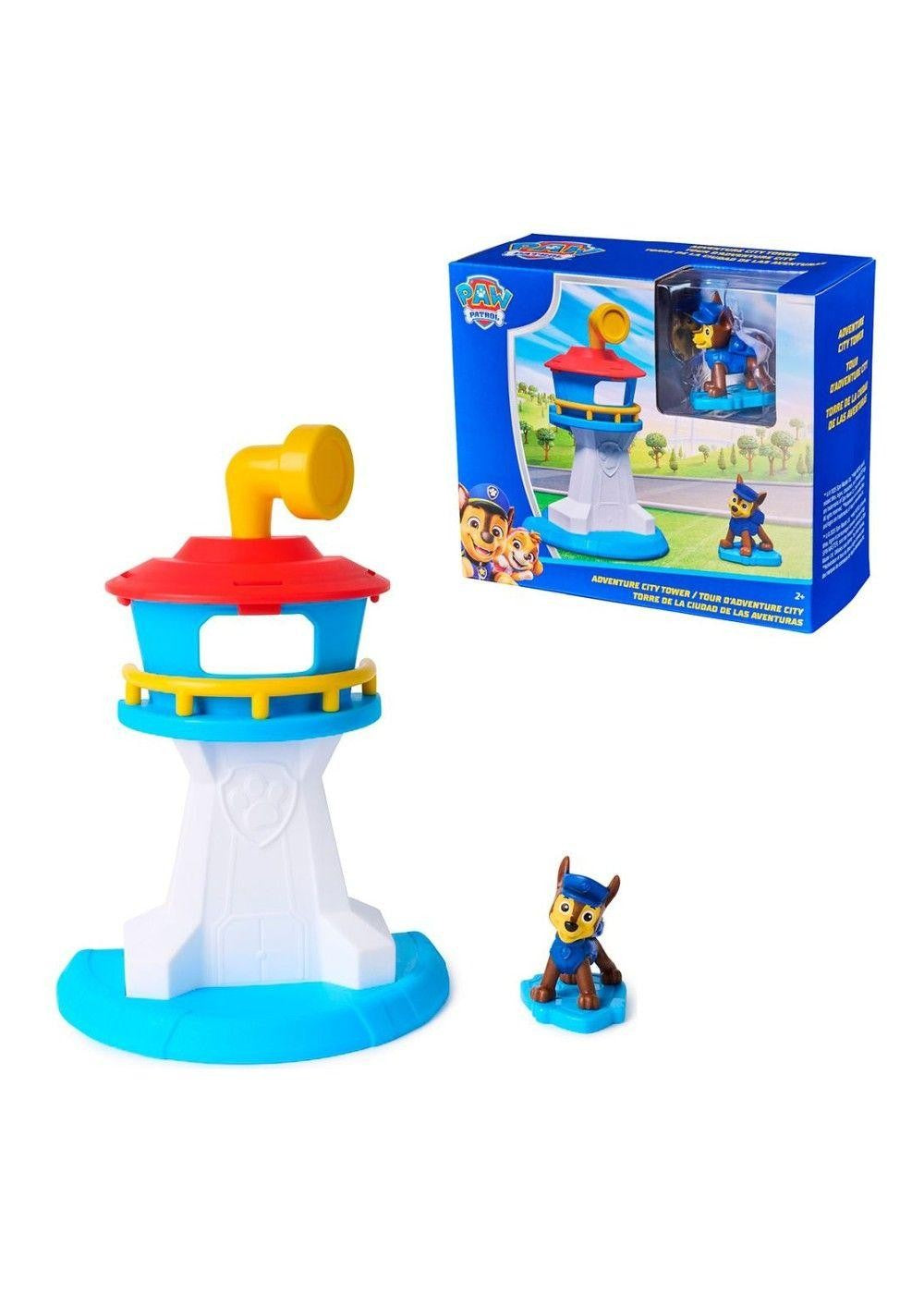 Variante Chase: torre de vigilancia Paw Patrol y figura de Chase fuera de la caja