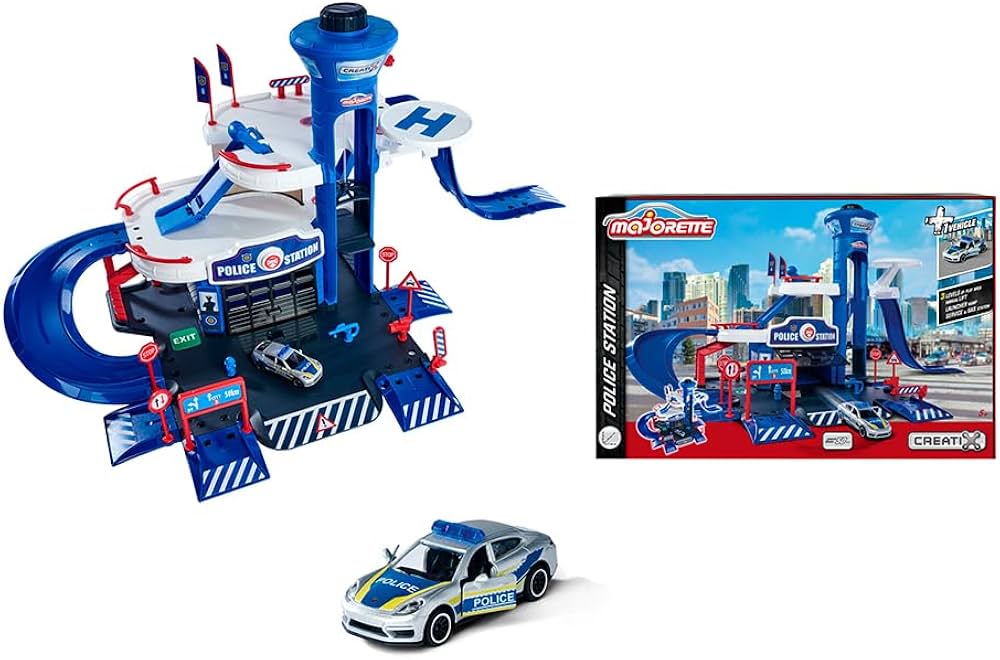 Majorette Creatix Estación de Policía con Porsche Panamera Patrulla – vista 1