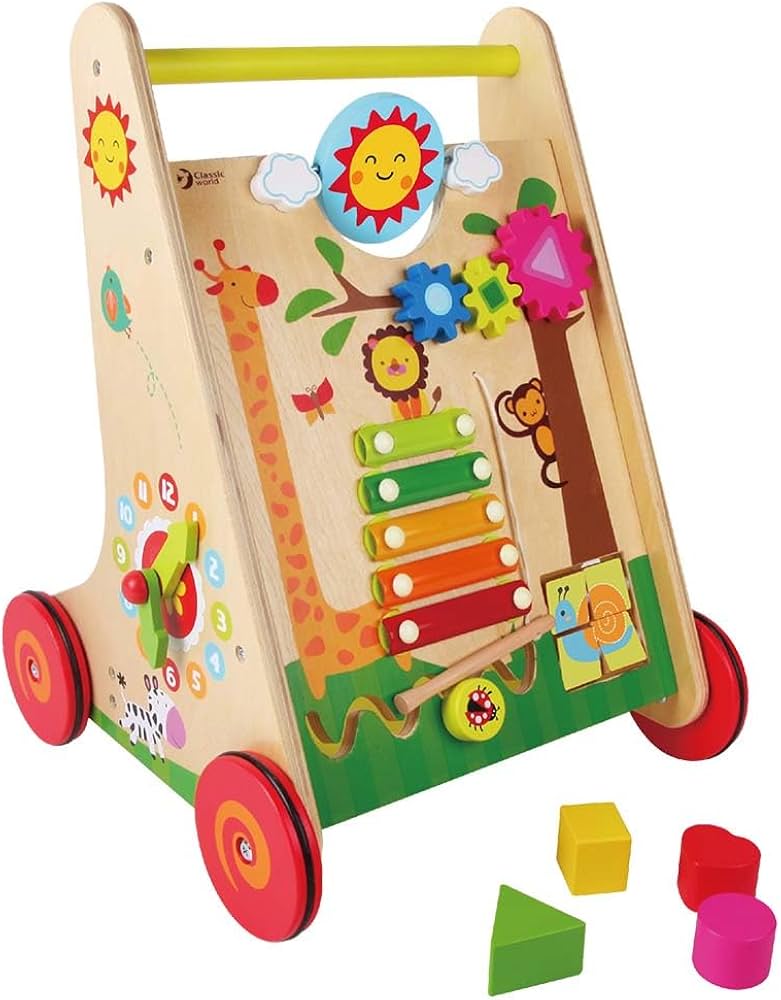 Classic World Caminador de Madera Interactivo Learning Walker Temática Selva – vista 1