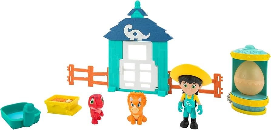 Dino Ranch Set Mediano con Dinosaurios, Incubadora y Cercas 12 Piezas – vista 2