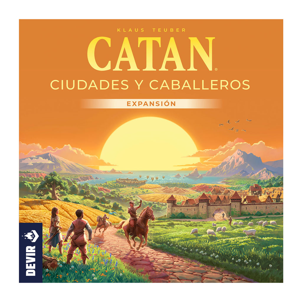 Portada frontal de la expansión Catan Ciudades y Caballeros de Klaus Teuber