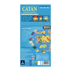 Reverso de la caja de Catan Navegantes 5-6 con tablero y contenido