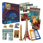 Componentes de Paris Eiffel: postales de acción, Torre Eiffel, Arco del Triunfo y obelisco en 3D