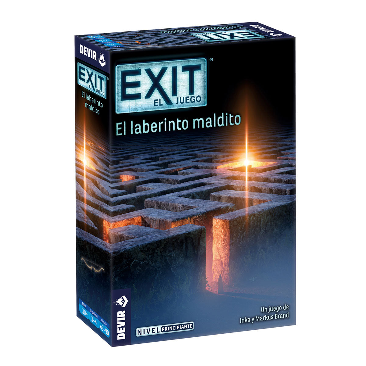 Caja del juego Exit El laberinto maldito de Devir en vista 3D, nivel principiante