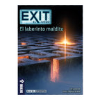 Portada de Exit El laberinto maldito con un laberinto de piedra iluminado