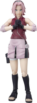 Figura S.H.Figuarts Sakura Haruno de pie con guantes negros y falda rosada