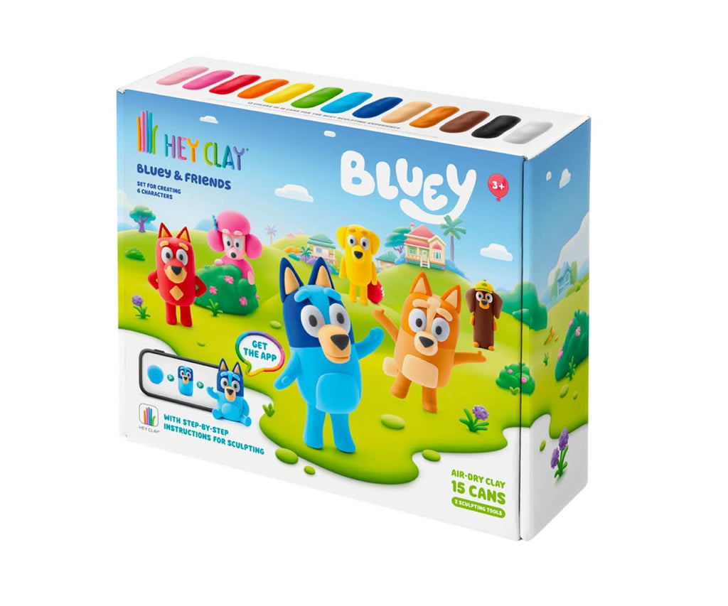 Hey Clay Bluey y sus Amigos Plasticina 15 Colores – Hey Clay