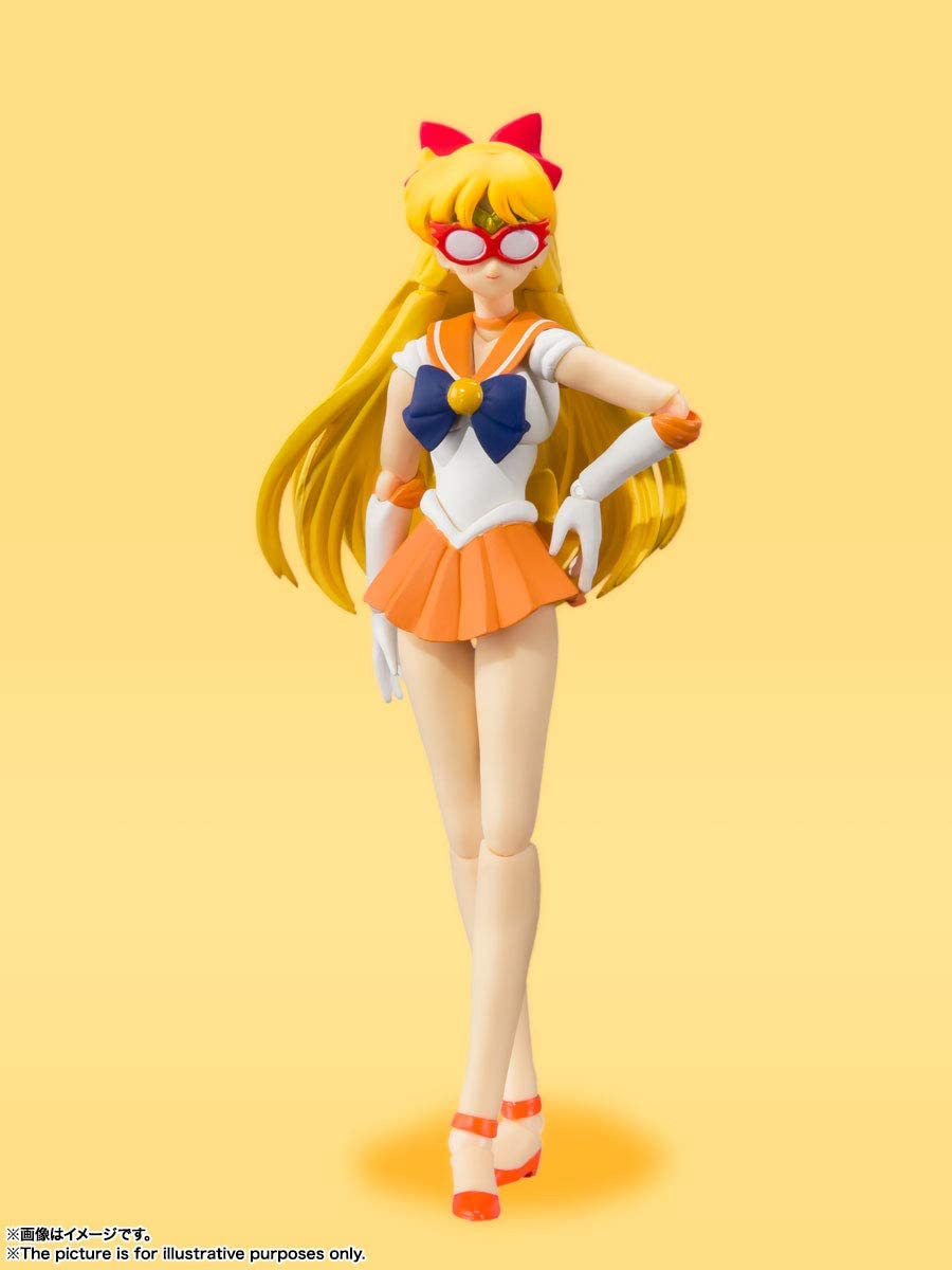 Sailor Venus S.H.Figuarts con antifaz rojo de Sailor V intercambiable