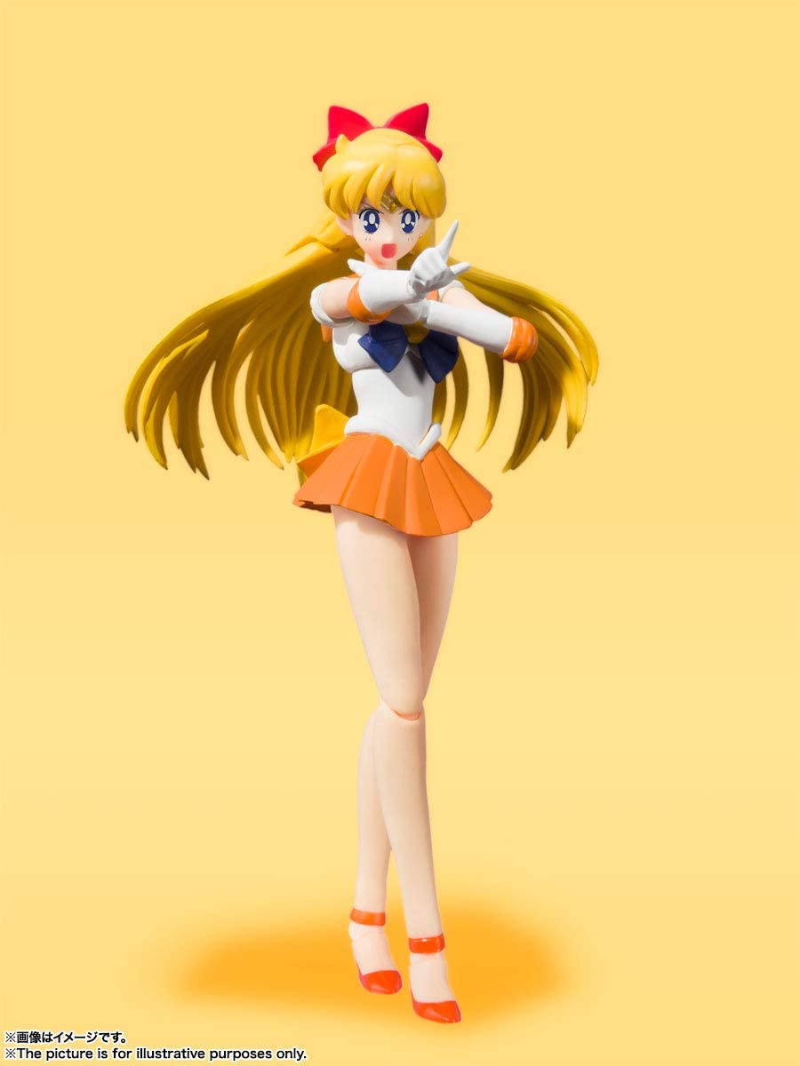 Sailor Venus S.H.Figuarts con mano en pose de guiño, articulada