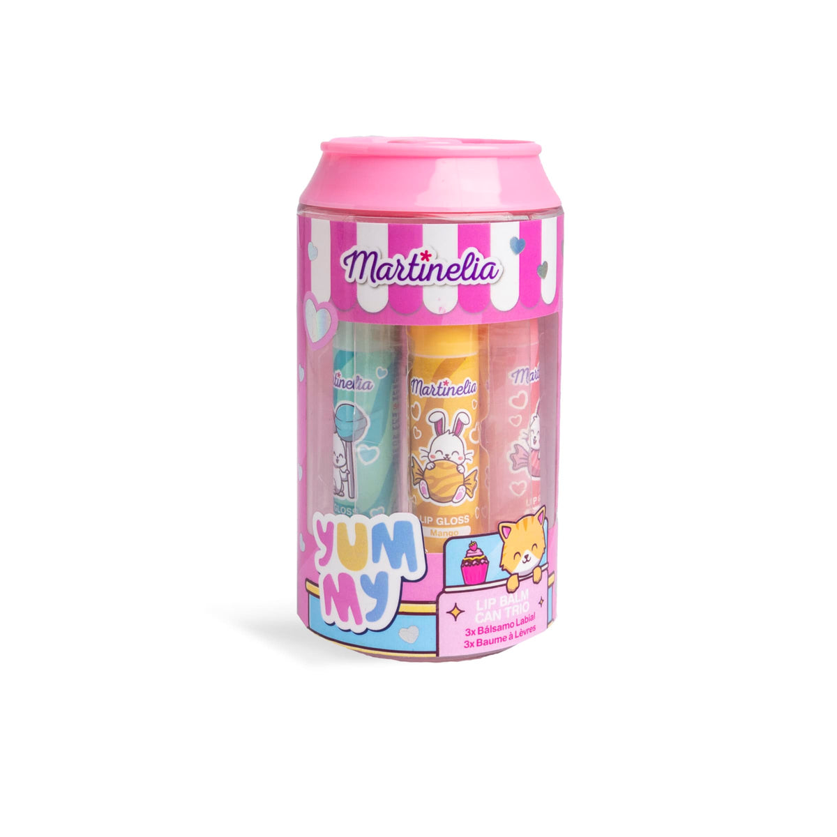 Martinelia Yummy Set de 3 Bálsamos Labiales Frutales en Lata – vista 1