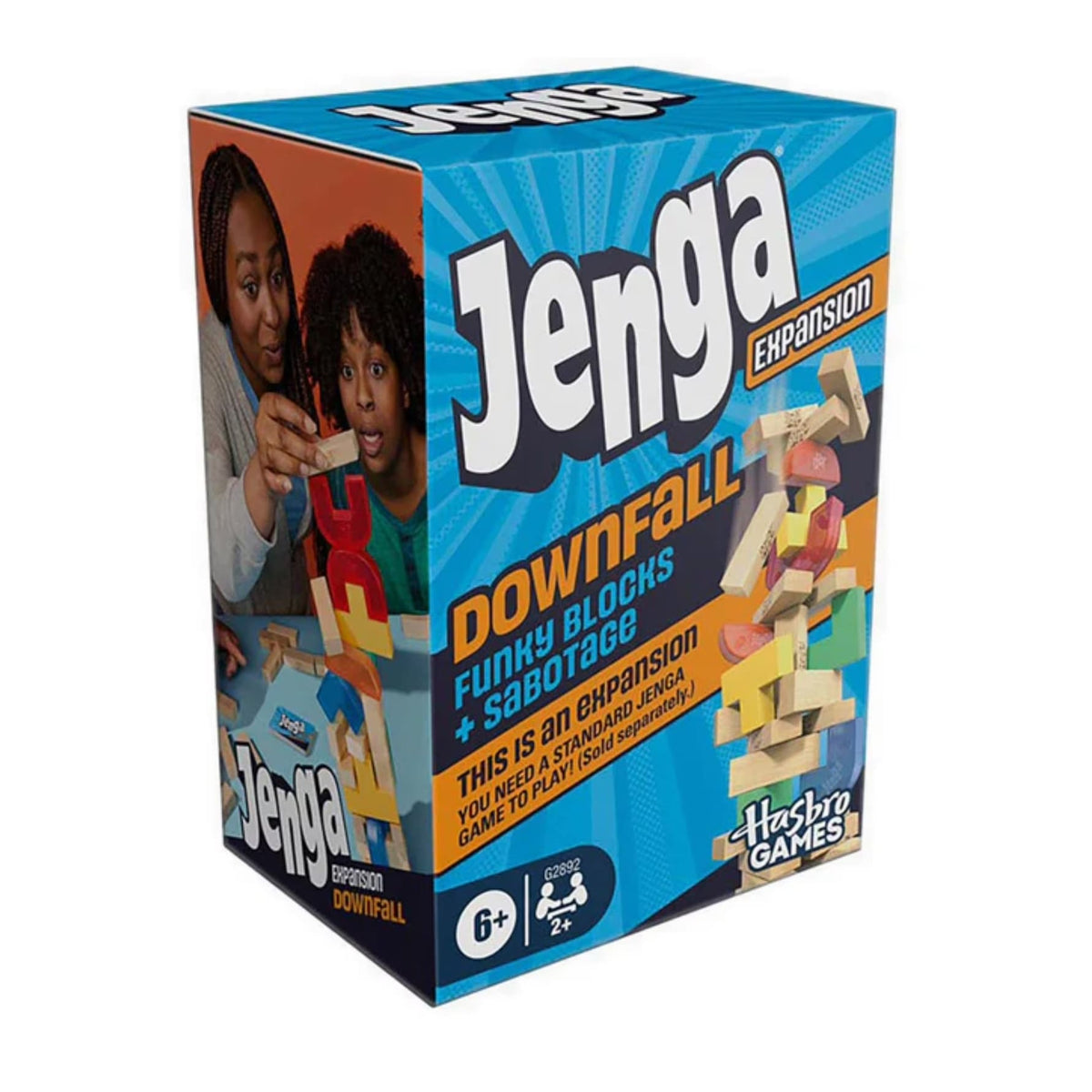 Jenga Expansión Caída Libre con Bloques Irregulares y Cartas – vista 2