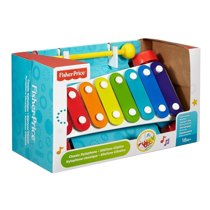 Fisher-Price Xilófono Clásico de 8 Teclas con Ruedas y Mazo – vista 1