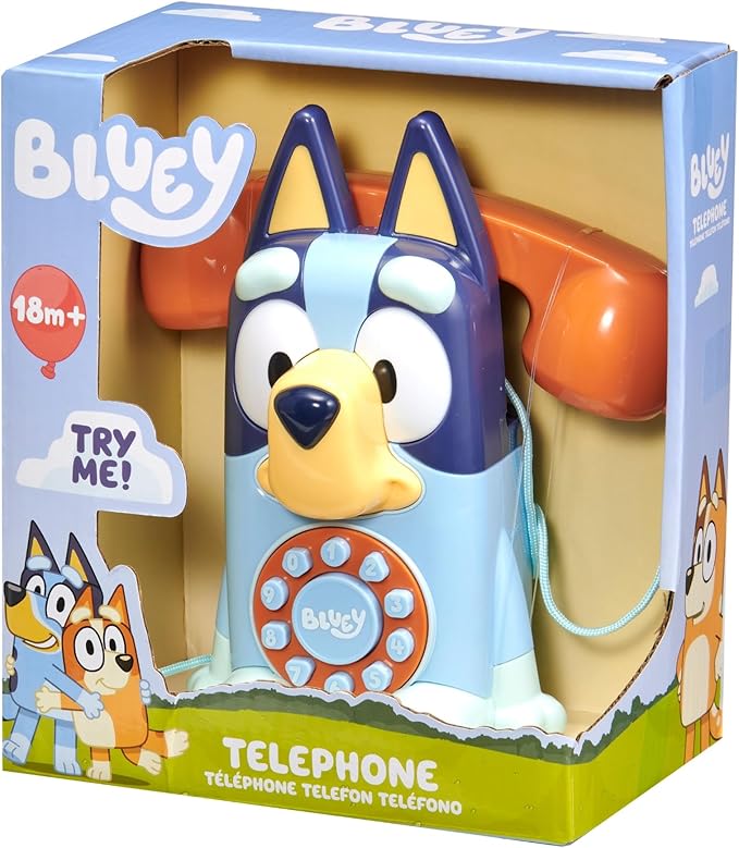 Bluey Teléfono Musical de Arrastre con Ruedas y Melodía de la Serie – vista 1