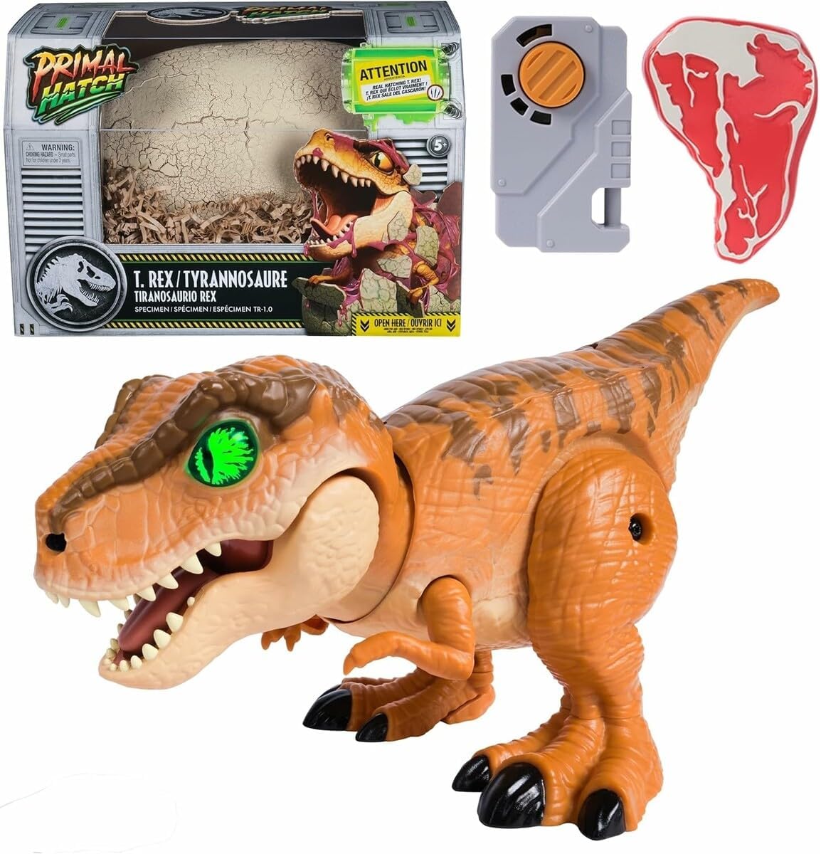 Jurassic World T-Rex Eclosión Dinosaurio Interactivo con Huevo – vista 1