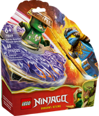 Caja del set LEGO Ninjago 71849 Nya vs. spinner del monstruo mutante, 49 piezas