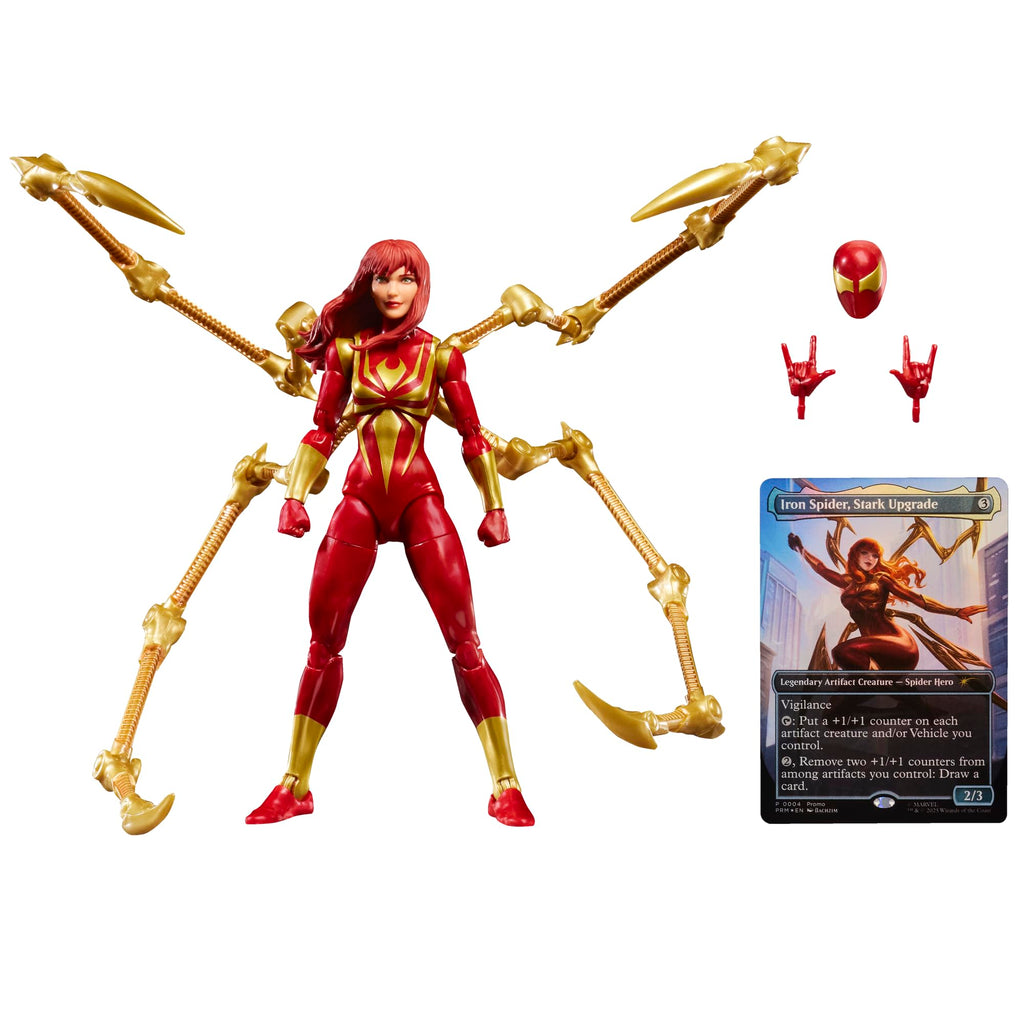 Marvel Legends Mary Jane Watson Iron Spider con Carta Magic: The Gathering – vista 2