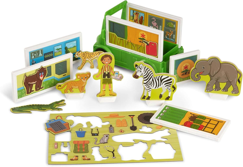 Melissa & Doug Magnetivity Camión de Rescate Safari Set Magnético 39 Piezas – vista 2