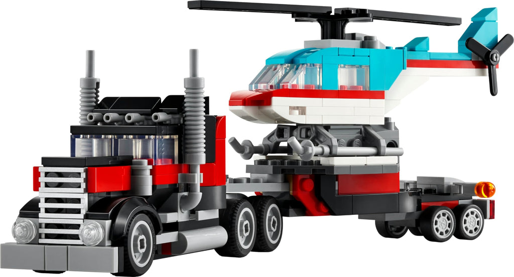 LEGO Creator 3 en 1 Camión Plataforma con Helicóptero – vista 1