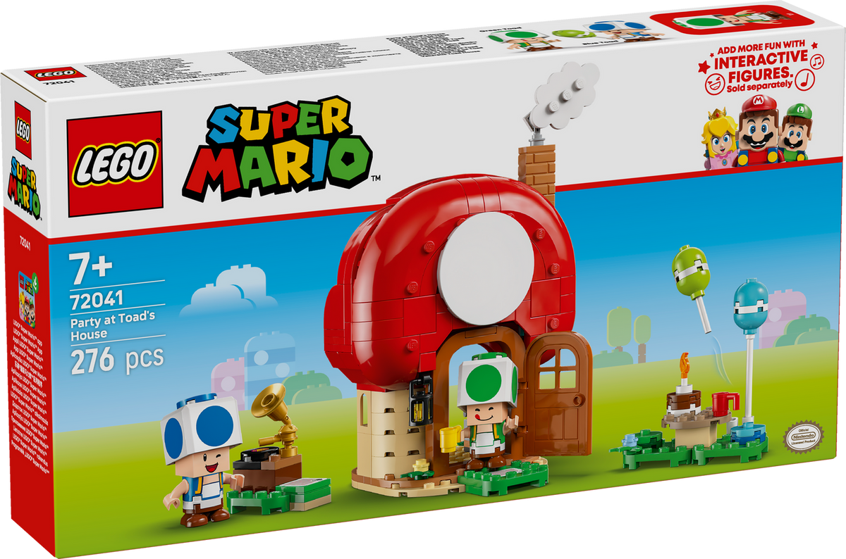Caja del set LEGO Super Mario 72041 Fiesta en la casa de Toad de 276 piezas