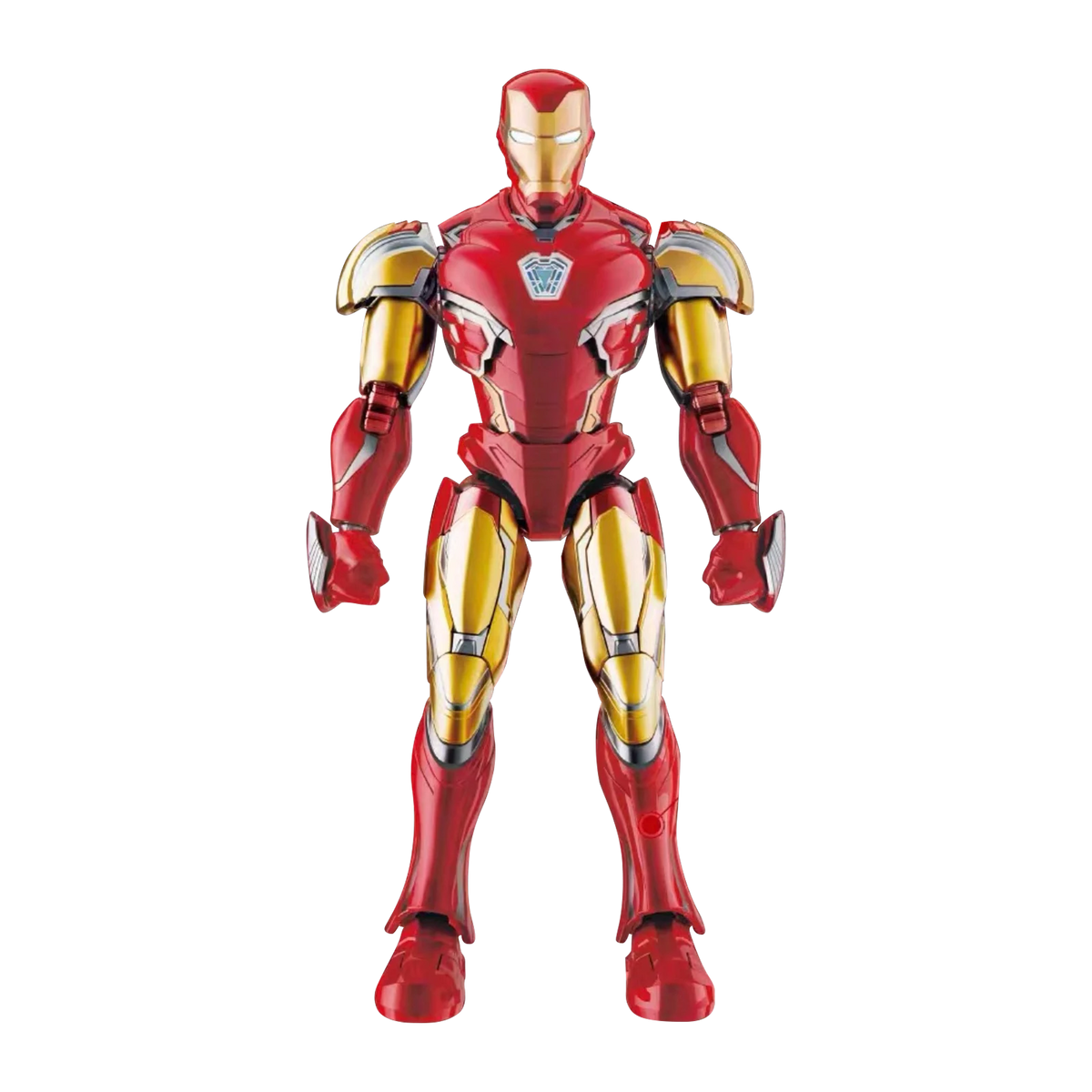 Figura armada de Iron Man Mark LXXXV Blokees de frente, armadura roja y dorada