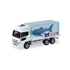 Tomica camión acuario Nissan Diesel Quon con tiburón ballena en estanque