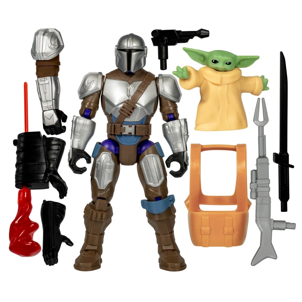 Star Wars MixMashers Mando y Grogu Figura Deluxe – vista 1