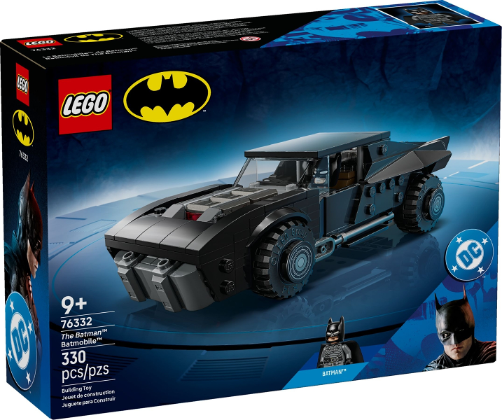 Caja del set LEGO DC 76332 The Batman Batmobile de 330 piezas con minifigura de Batman