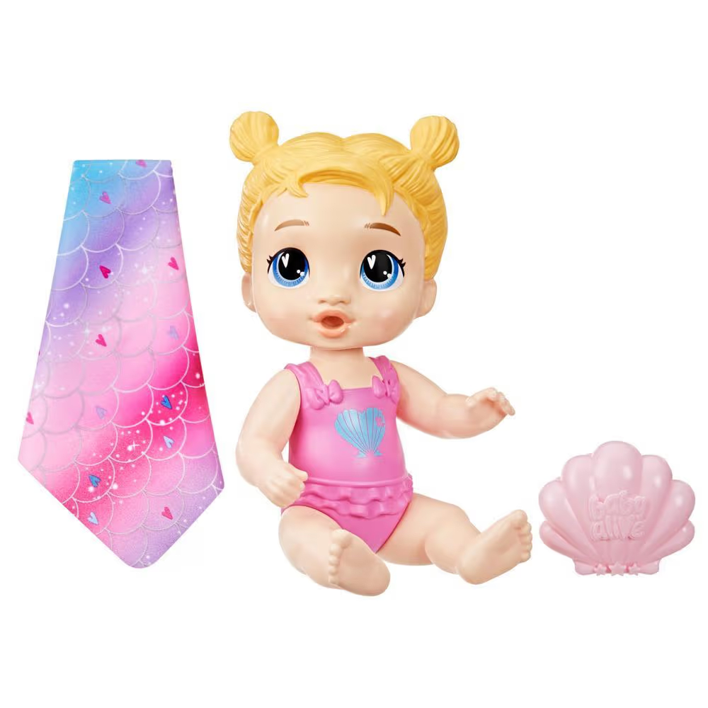 Baby Alive Mermaid Splash Harper Hugs Muñeca para el Agua – vista 2