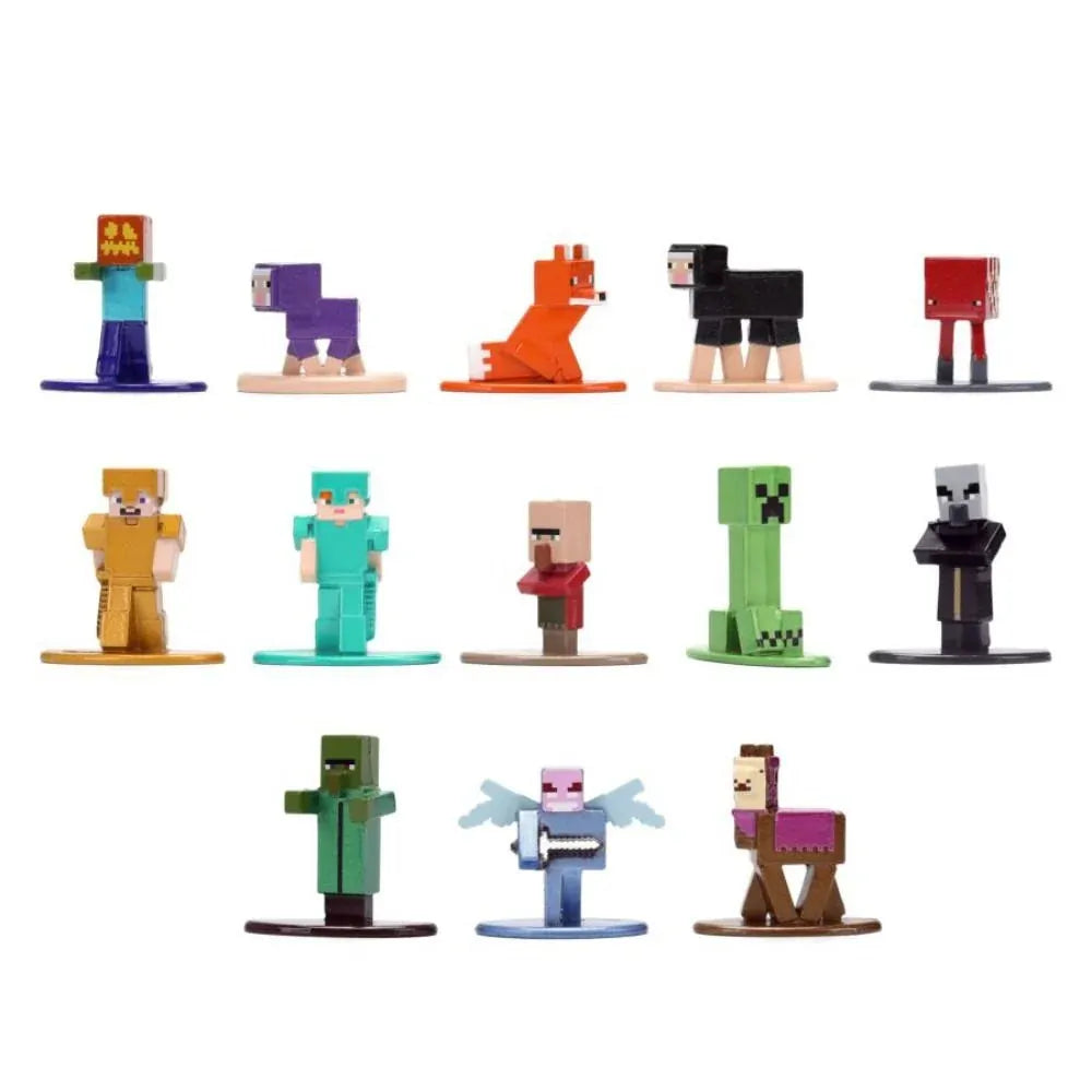 Figuras Minecraft Nano Metalfigs ola 6: Steve, Creeper, zorro, oveja, aldeano, Vex y llama