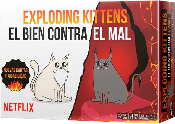 Exploding Kittens El Bien contra el Mal Juego de Cartas – vista 2