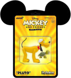 Pluto ReAction de Super7 en su blíster Mickey and Friends con forma de orejas de Mickey