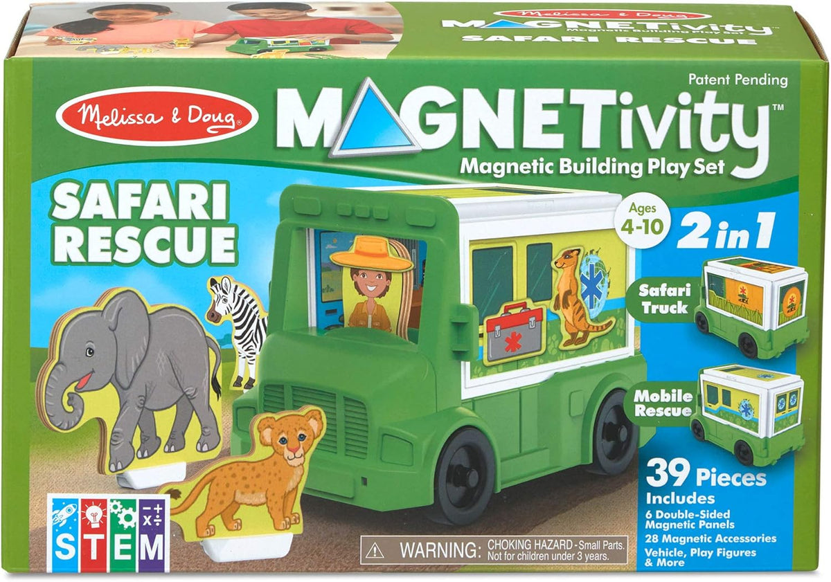 Melissa & Doug Magnetivity Camión de Rescate Safari Set Magnético 39 Piezas – vista 3