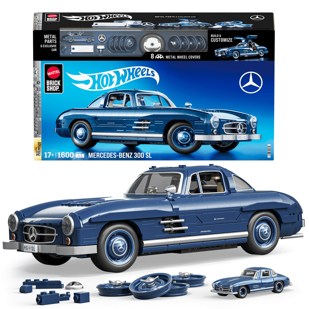 Mattel Brick Shop Mercedes-Benz 300 SL Escala 1:12 Set para Armar – vista 1