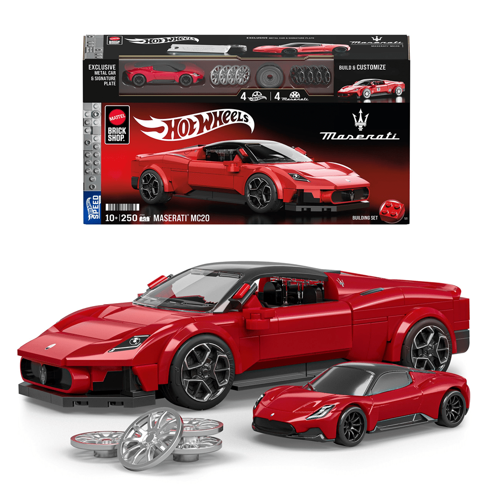 Mattel Brick Shop Serie Speed Maserati MC20 Escala 1:32 para Armar – vista 1