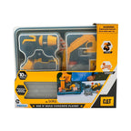 Caja del set CAT Dig N' Build Concrete con vehículos y compuesto gris