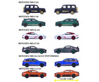 Modelos del surtido: AMG G 63, A 35, SL 63, GT 63, GLC 63 S y CLE 53
