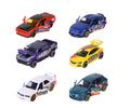 Los 6 autos Majorette Graffiti Premium Cars del surtido con diseños graffiti de colores