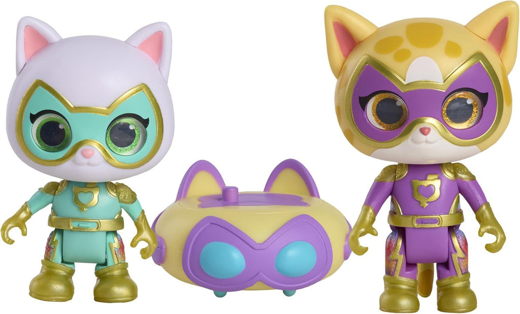 Figuras SuperKitties Su-Purr Charged Bitsy y Sparks con Kit SuperKitty