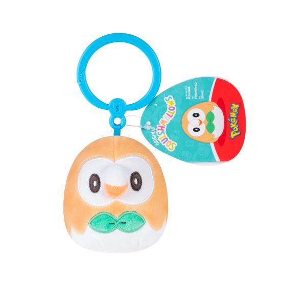Squishmallows Pokémon llavero clip Rowlet