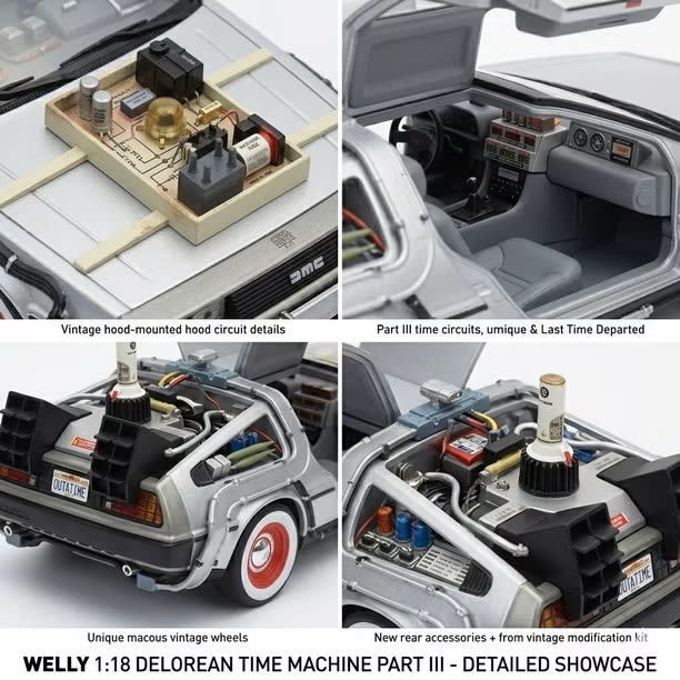 Volver al Futuro III DeLorean Auto de Colección – vista 3
