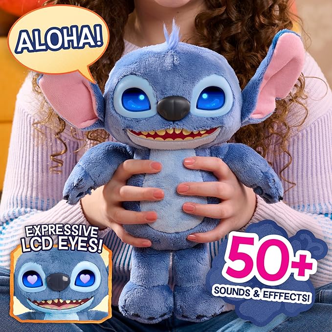 Disney Lilo & Stitch Peluche Interactivo Many Moods Stitch con Ojos LCD – vista 1