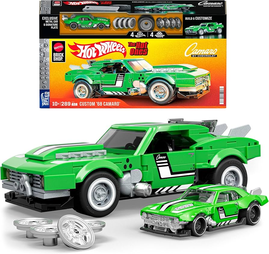 Mattel Brick Shop Speed Series Camaro Custom '68 Escala 1:32 para Armar – vista 1