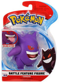 Figura Pokémon Battle Feature Gengar en su empaque blíster con acción de lengua