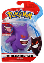 Figura Pokémon Battle Feature Gengar en su empaque blíster con acción de lengua