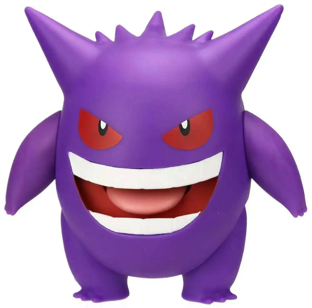 Figura Gengar Battle Feature fuera del empaque, vista frontal con la boca abierta