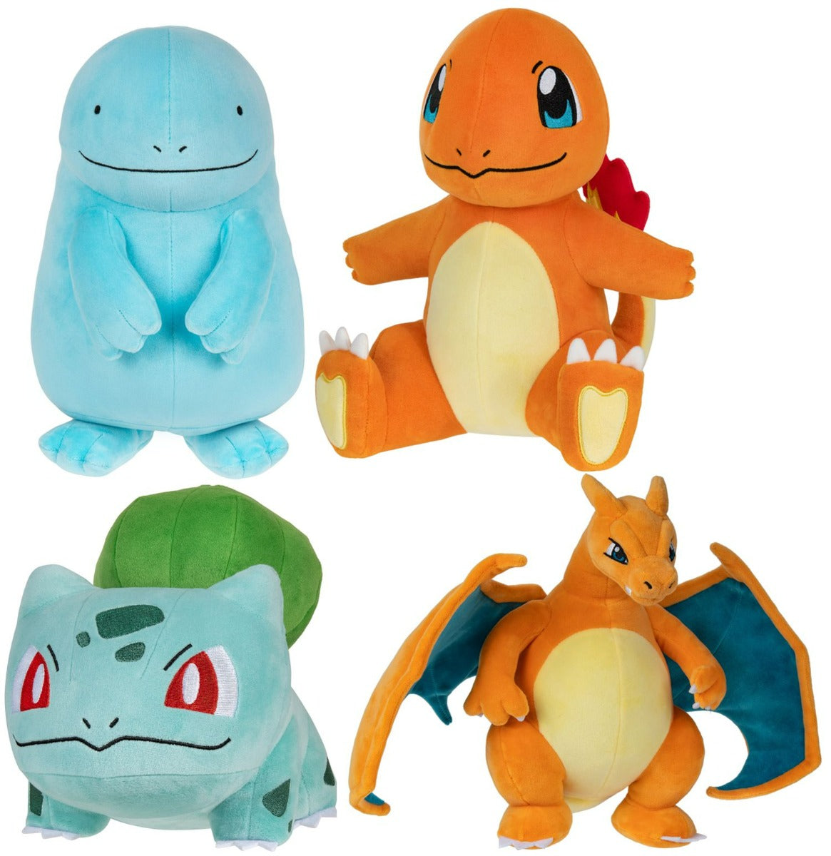 Surtido de peluches Pokémon de 30 cm: Quagsire, Charmander, Bulbasaur y Charizard
