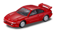 Auto Tomica Premium Toyota MR2 SW20 rojo con alerón trasero, vista frontal en diagonal