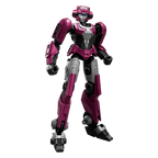 Figura armada de Elita-1 Blokees de pie en tonos magenta y gris