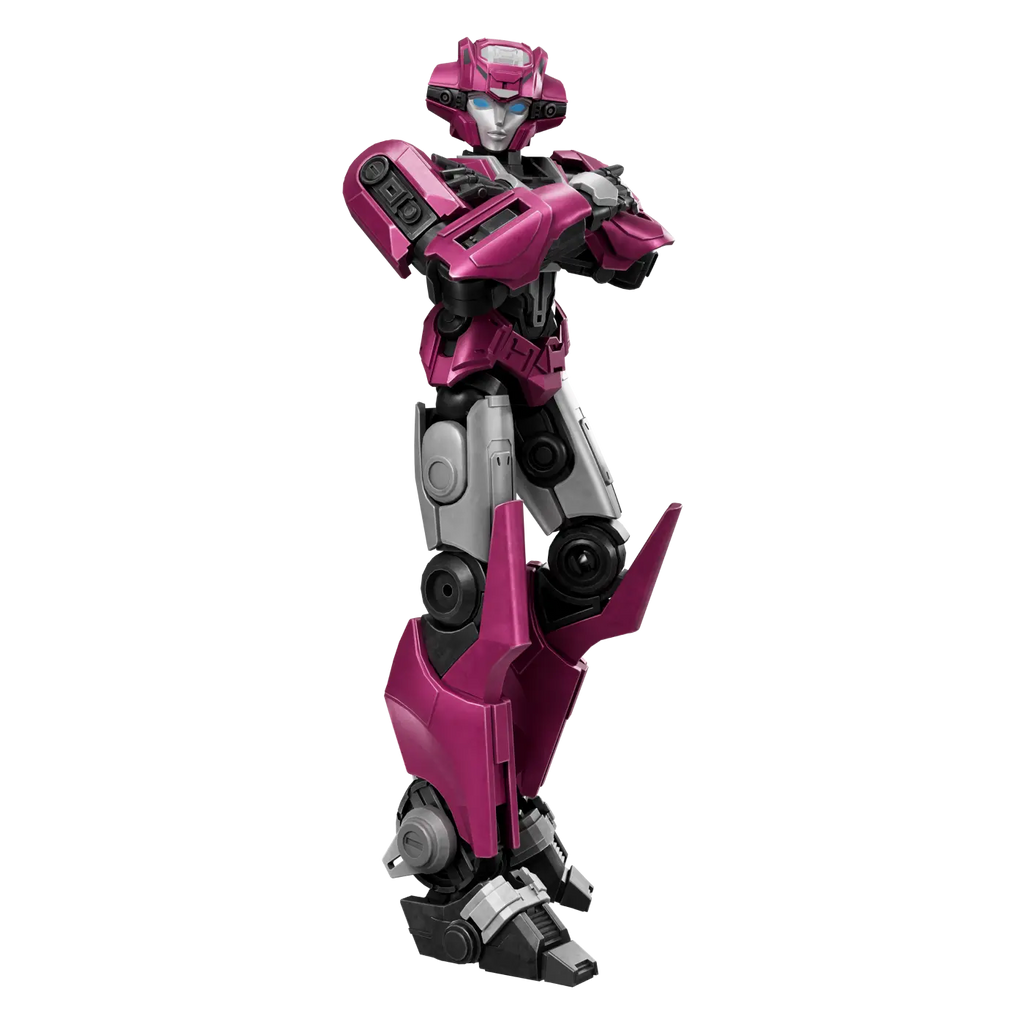 Elita-1 de Transformers One con los brazos cruzados